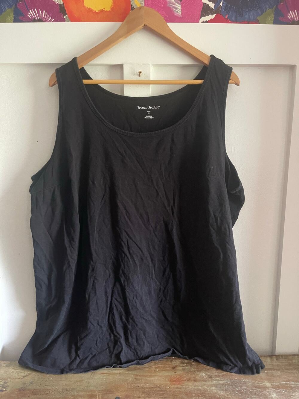 Woman Within 2x black tank top